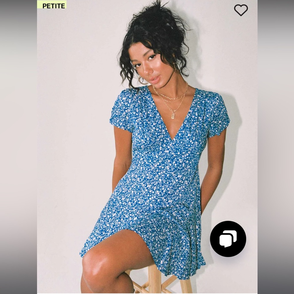 Princess Polly The Sting Blue Floral Mini Dress